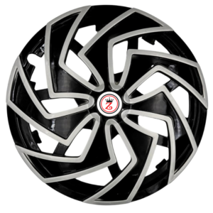 ZET KING BLACK SILVER WHEEL COVER