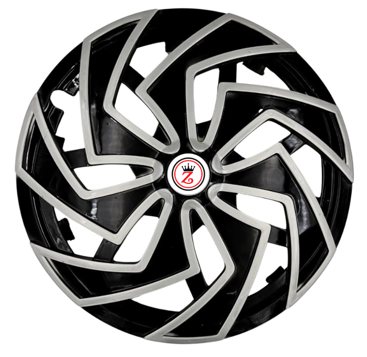 ZET KING BLACK SILVER WHEEL COVER